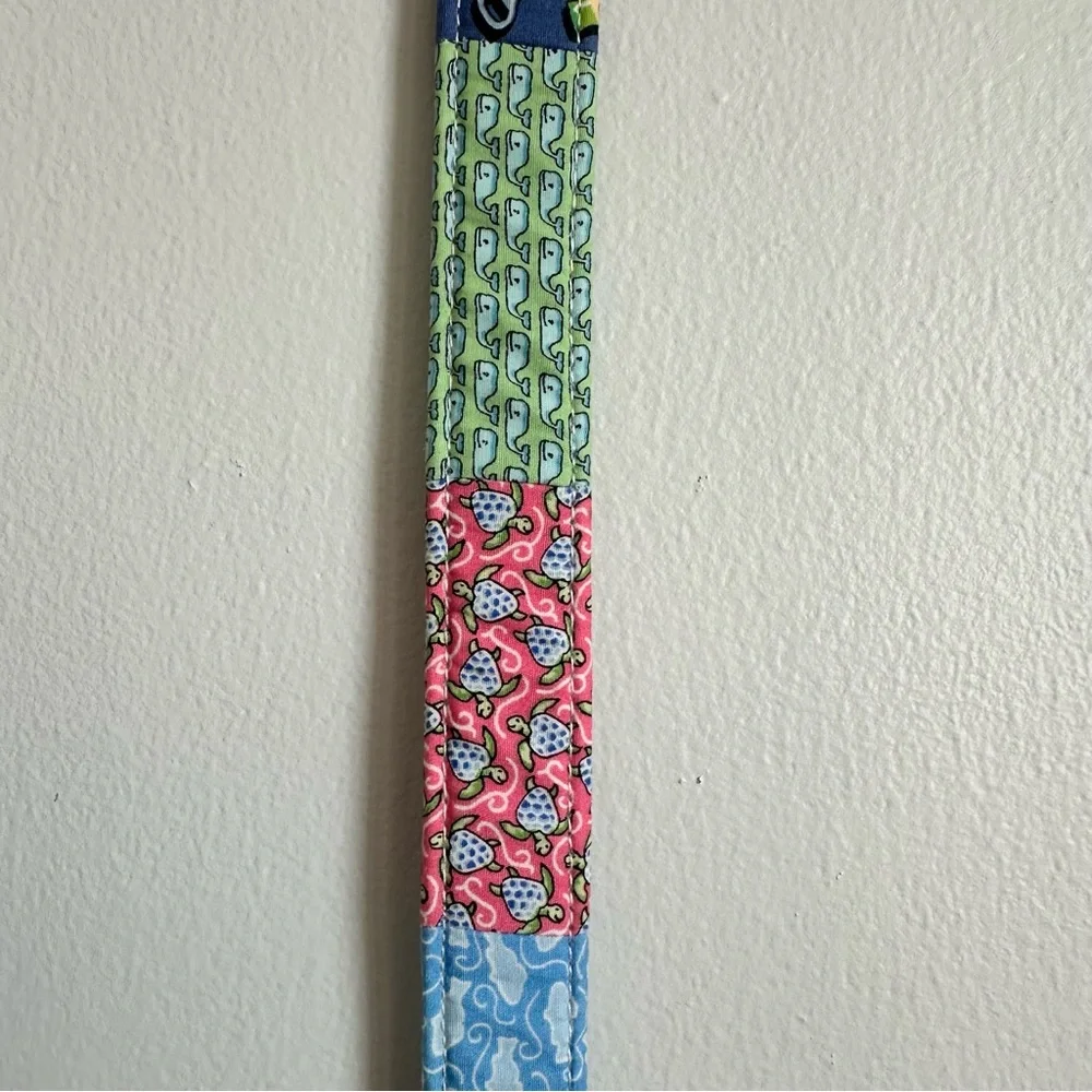 Vineyard Vines Pink and Blue Fabric belt for kids, size L